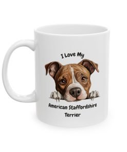 Alternative view of American Staffordshire Terrier Dog Mug (11oz/15oz)