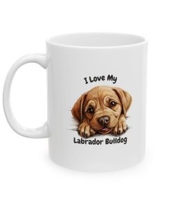 Alternative view of Labrador Bulldog Dog Mug (11oz/15oz)