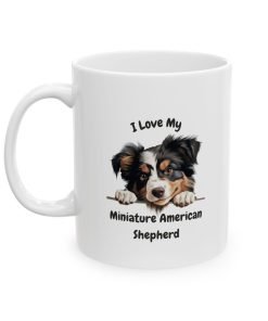 Alternative view of Miniature American Shepherd Dog Mug (11oz/15oz)