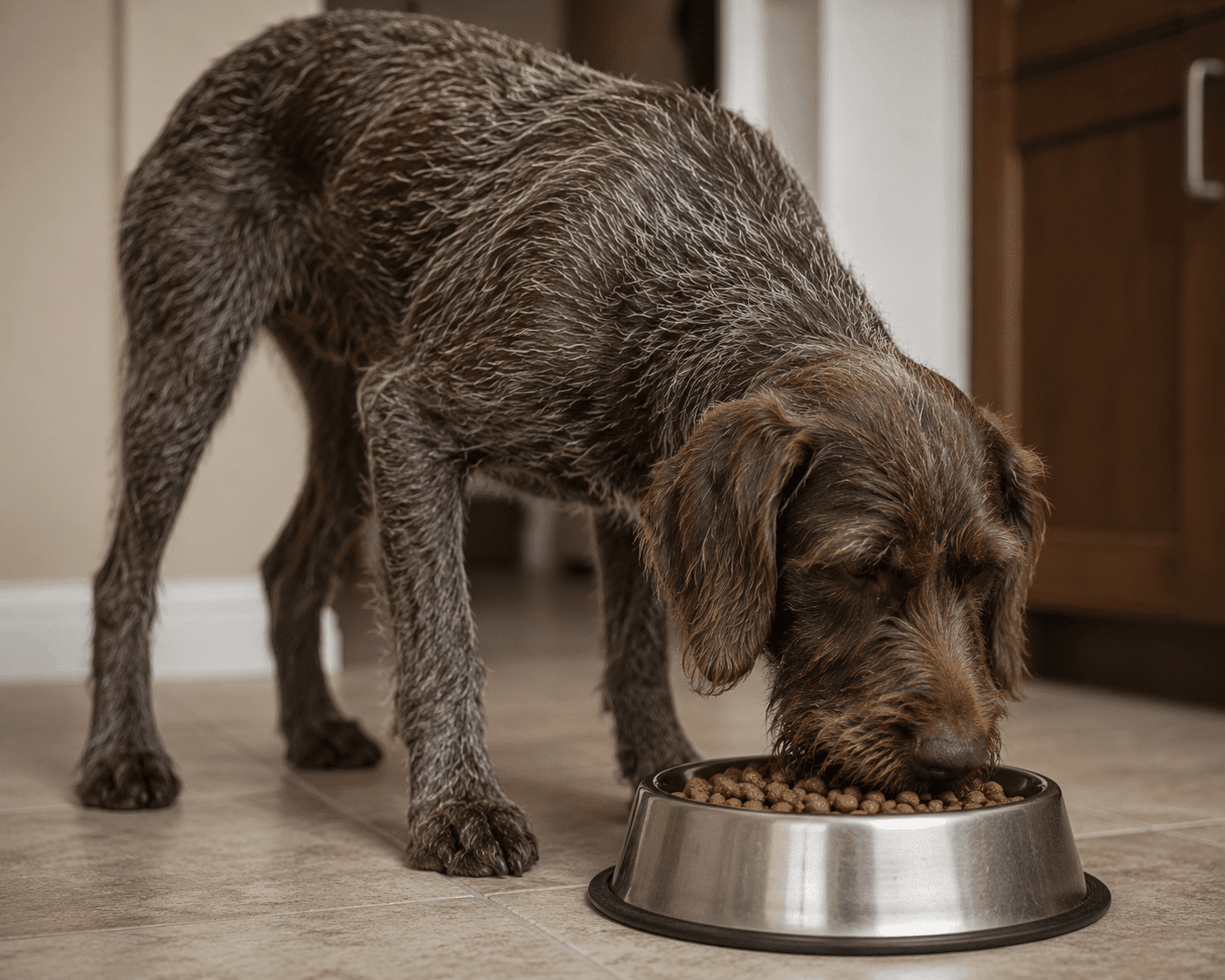 Pudelpointer: Versatile and Intelligent 2 Pudelpointer eating