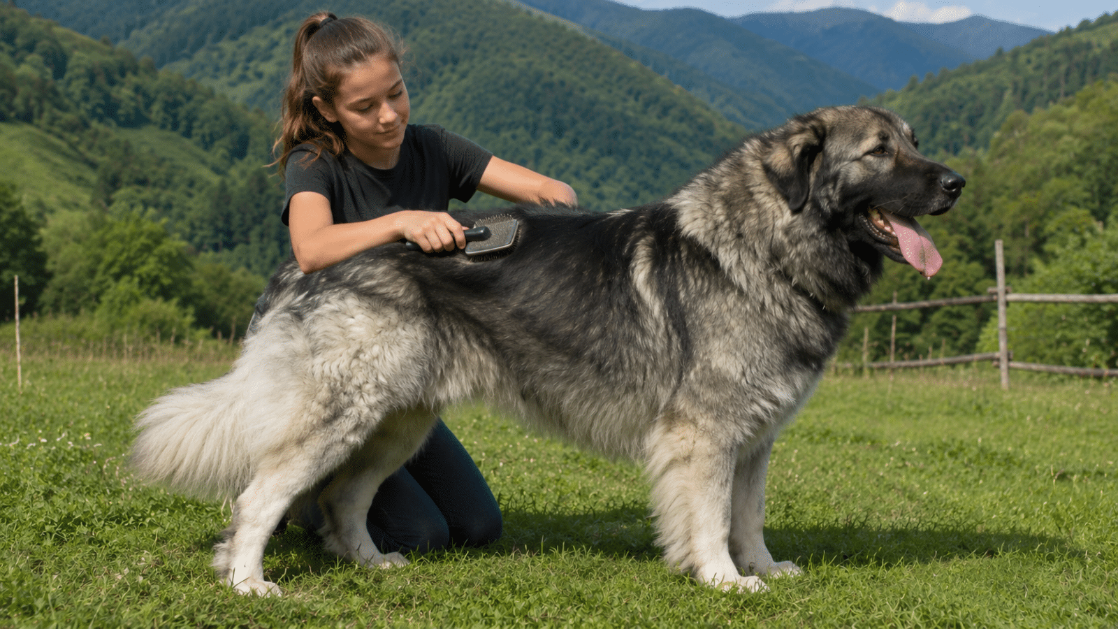 Romanian Carpathian Shepherd Beinng Brushed