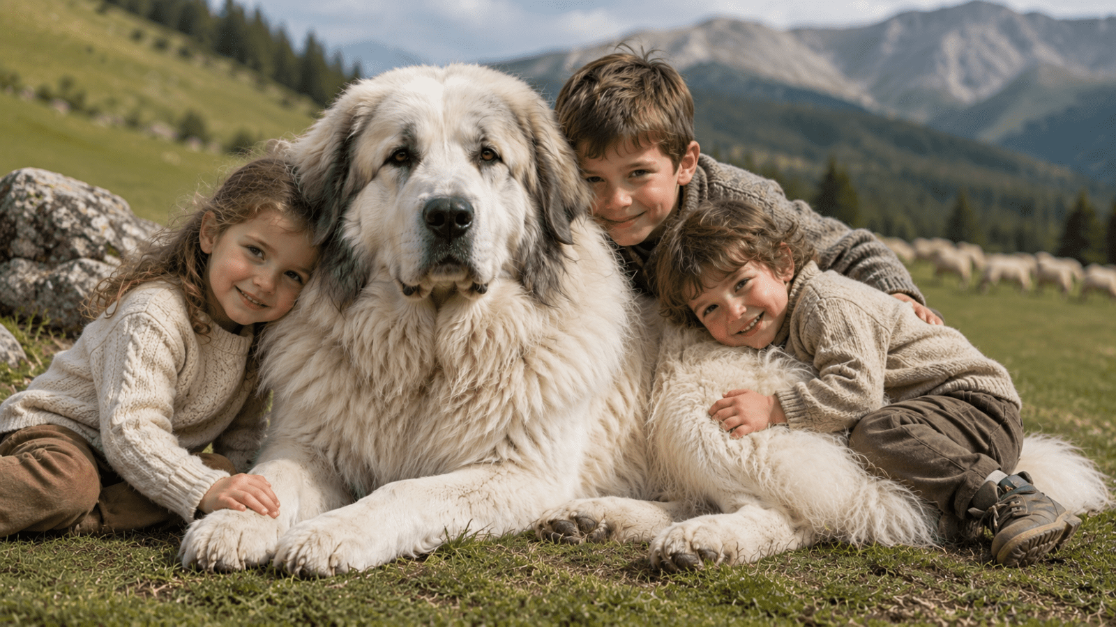 Romanian Mioritic Shepherd Dog: Ancient Breed 3 Romanian Mioritic Shepherd with children