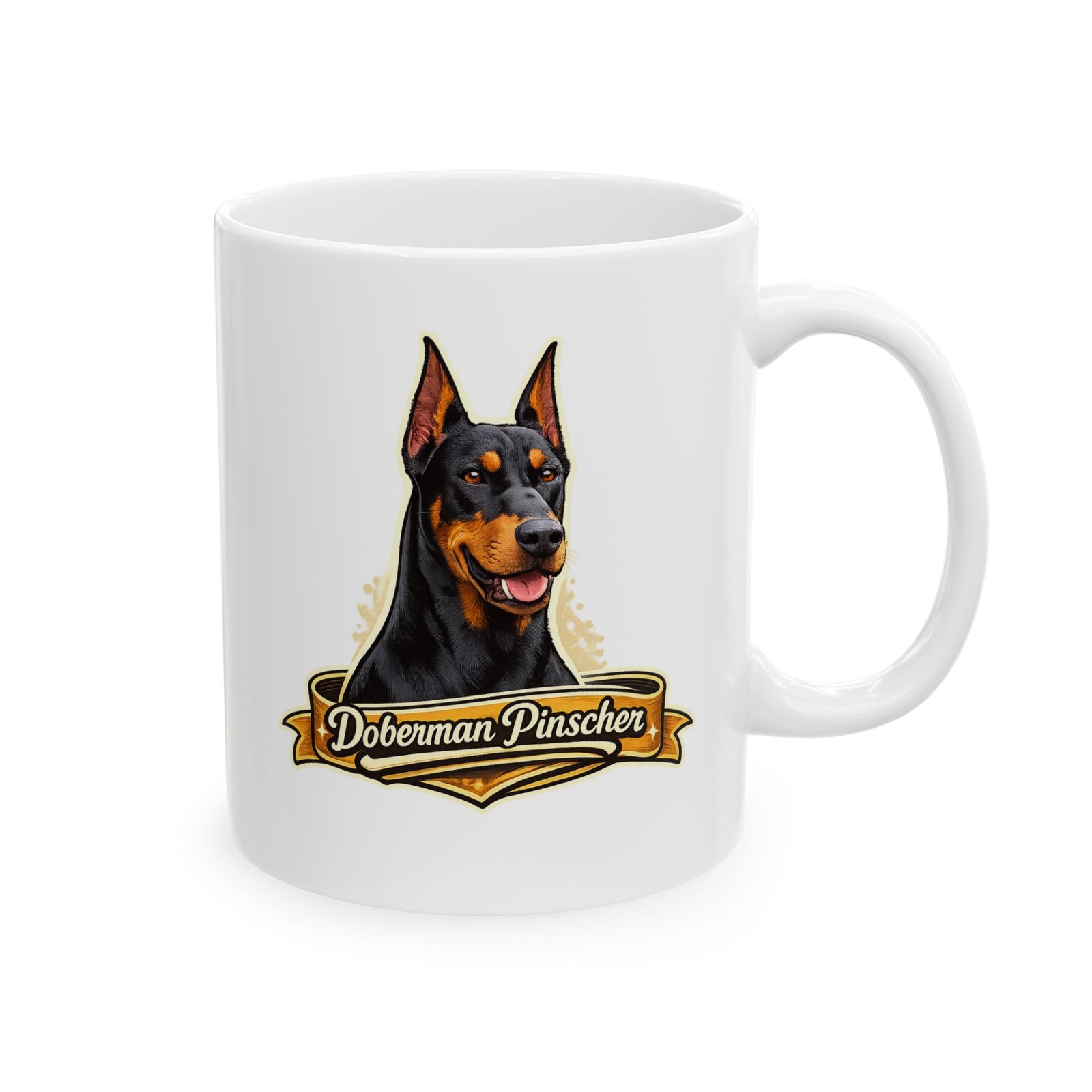 Doberman Pinscher Dog Mug (11oz/15oz) 3 Doberman Pinscher Dog Mug (11oz/15oz) - Image 3