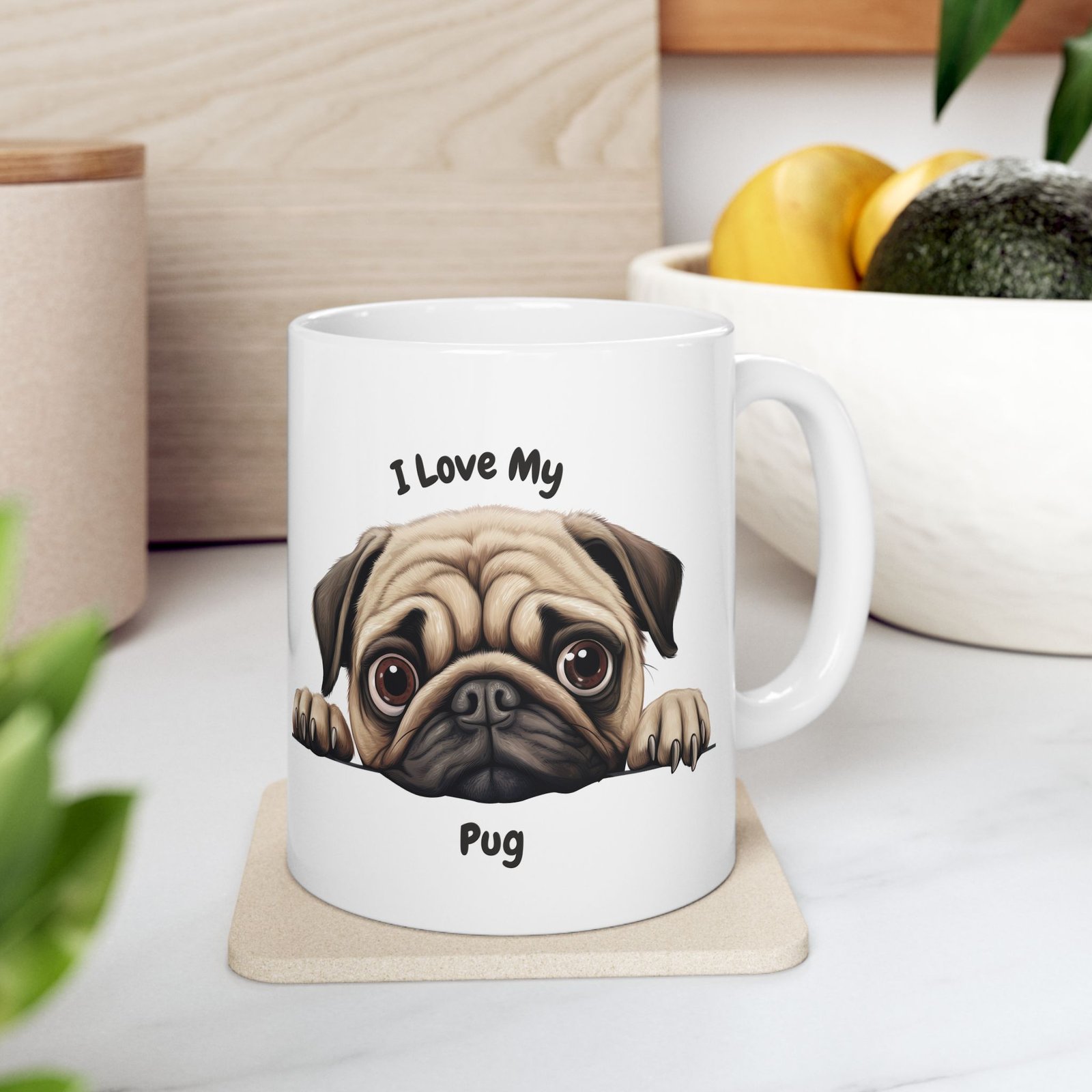 Home 26 Pug Dog Mug (11oz/15oz)