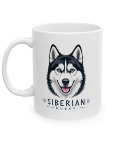Alternative view of Siberian Husky Dog Mug (11oz/15oz)