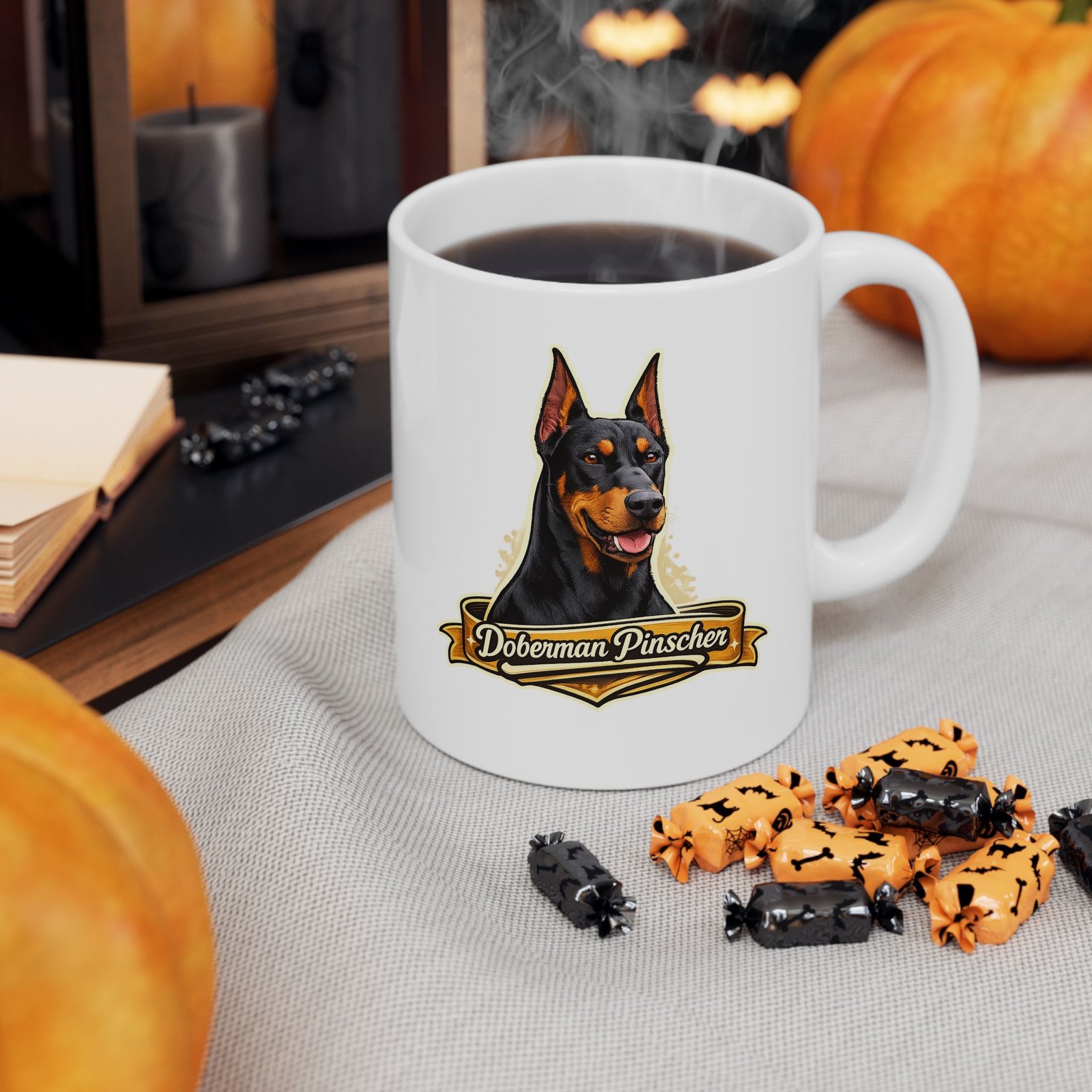 Doberman Pinscher Dog Mug (11oz/15oz) 6 Doberman Pinscher Dog Mug (11oz/15oz) - Image 6