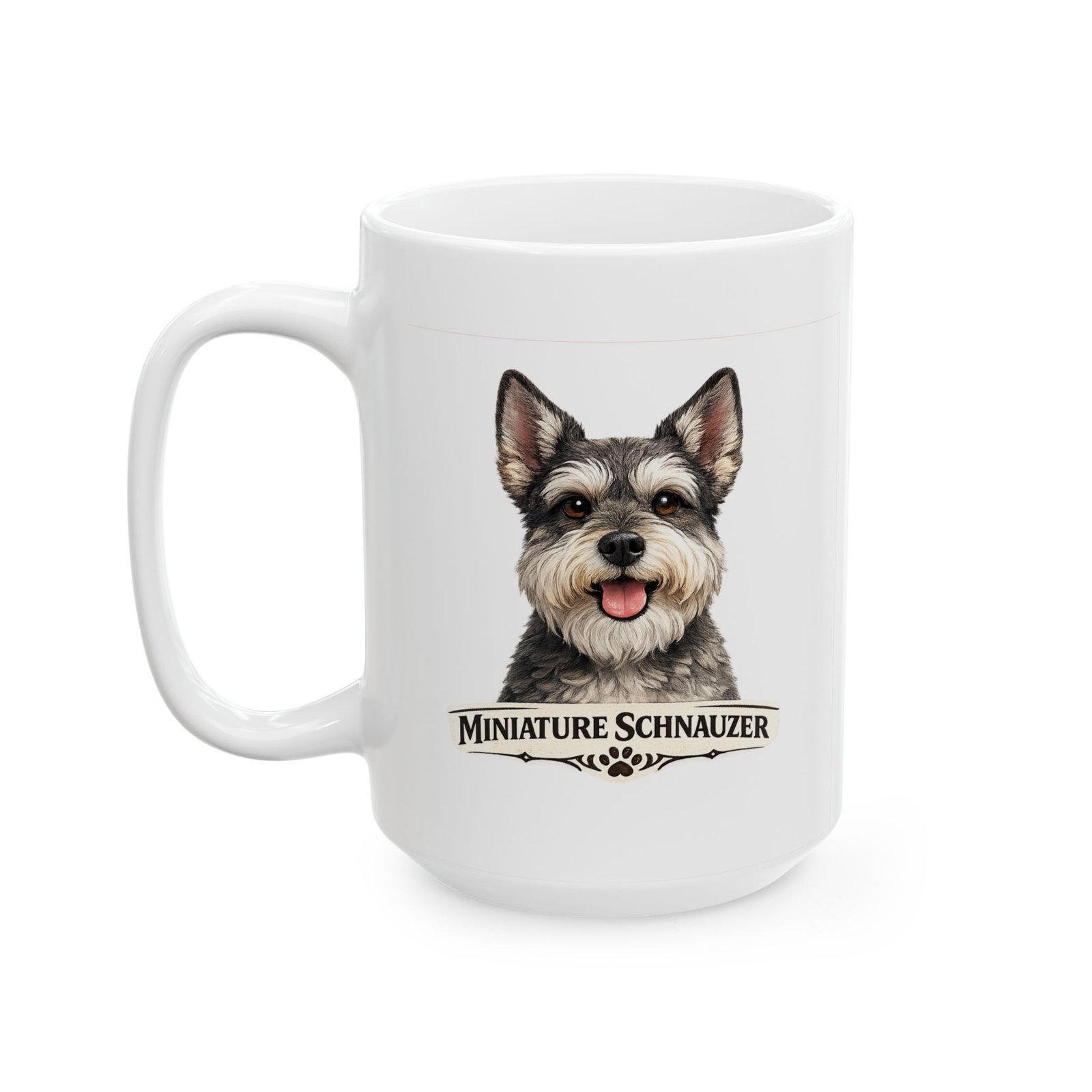 Miniature Schnauzer Salt and Pepper Cropped Ears Dog Mug (11oz/15oz) 8 Miniature Schnauzer Salt and Pepper Cropped Ears Dog Mug (11oz/15oz) - Image 8