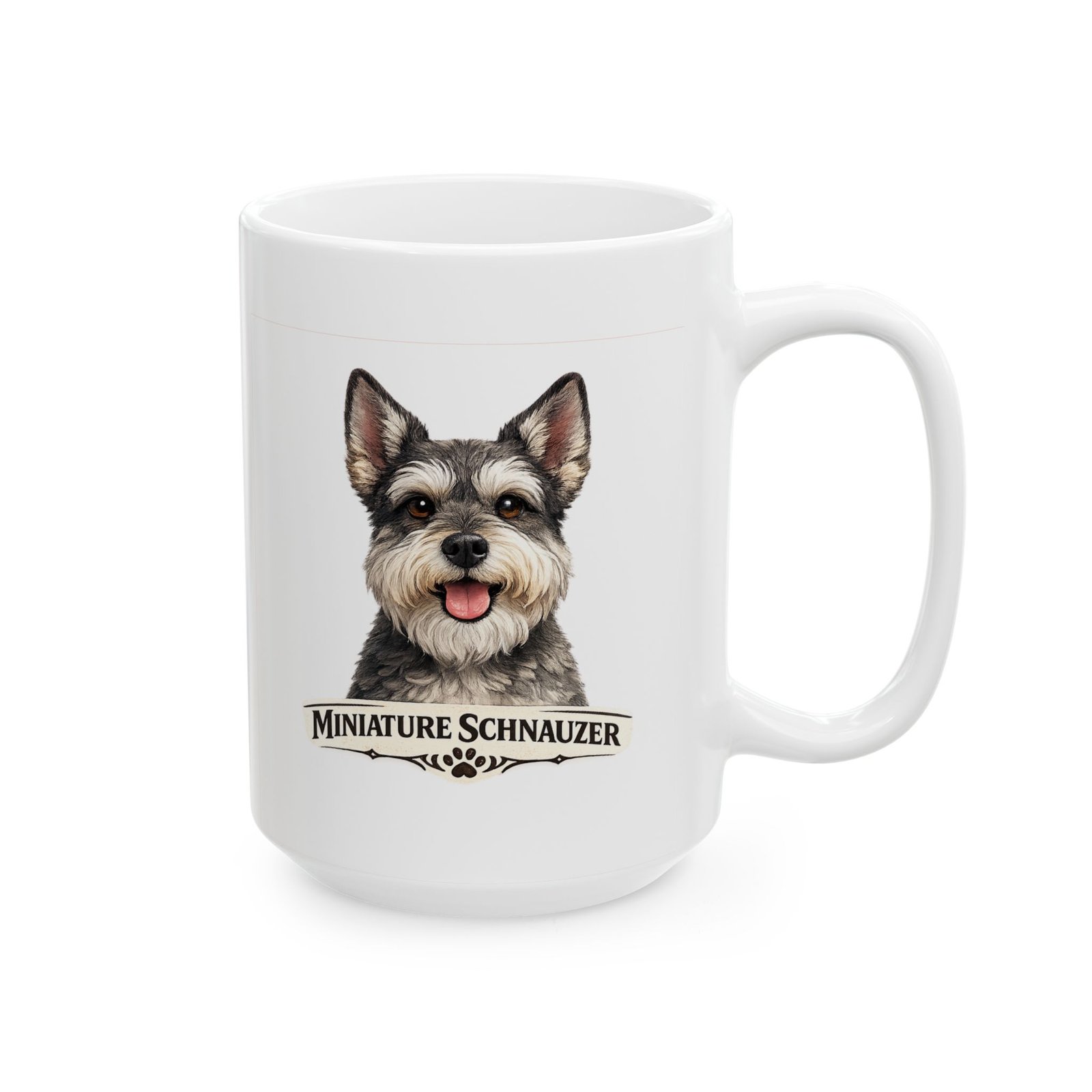 Miniature Schnauzer Salt and Pepper Cropped Ears Dog Mug (11oz/15oz) 9 Miniature Schnauzer Salt and Pepper Cropped Ears Dog Mug (11oz/15oz) - Image 9