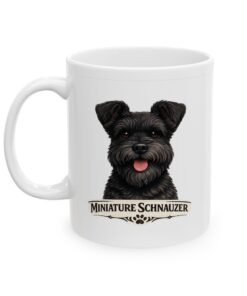 Miniature Schnauzer Black Uncropped Ears Dog Mug (11oz/15oz) 13 17650296853349234753 2048