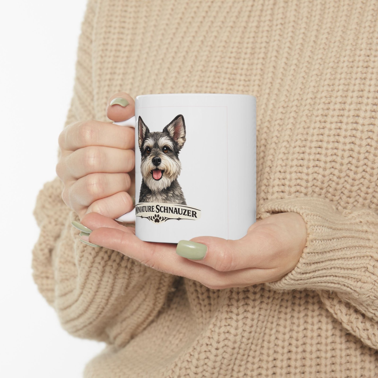 Miniature Schnauzer Salt and Pepper Cropped Ears Dog Mug (11oz/15oz) 7 Miniature Schnauzer Salt and Pepper Cropped Ears Dog Mug (11oz/15oz) - Image 7