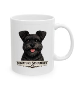 Miniature Schnauzer Black Uncropped Ears Dog Mug (11oz/15oz) 14 6303316930845955970 2048